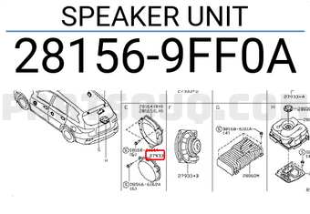 Nissan 281569FF0A SPEAKER UNIT