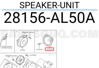 Nissan 28156AL50A SPEAKER-UNIT
