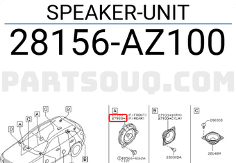 Nissan 28156AZ100 SPEAKER-UNIT