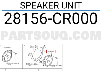 Nissan 28156CR000 SPEAKER UNIT