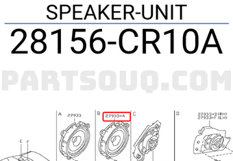 Nissan 28156CR10A SPEAKER-UNIT