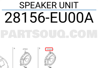 Nissan 28156EU00A SPEAKER UNIT