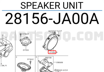 Nissan 28156JA00A SPEAKER UNIT