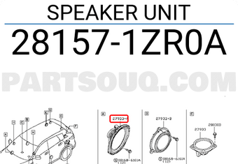 Nissan 281571ZR0A SPEAKER UNIT