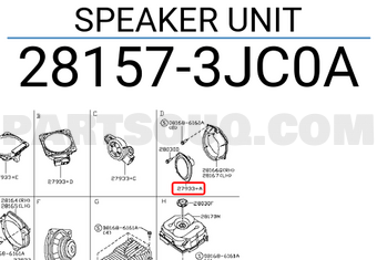 Nissan 281573JC0A SPEAKER UNIT