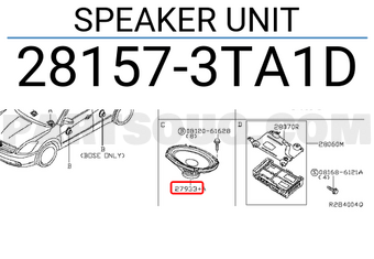 Nissan 281573TA1D SPEAKER UNIT