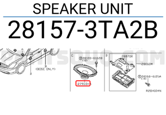 Nissan 281573TA2B SPEAKER UNIT
