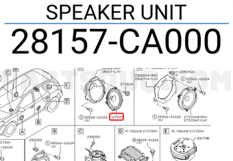 Nissan 28157CA000 SPEAKER UNIT