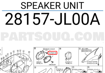 Nissan 28157JL00A SPEAKER UNIT