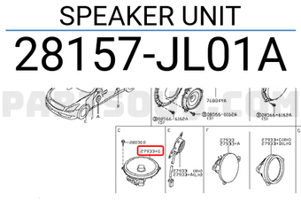 Nissan 28157JL01A SPEAKER UNIT