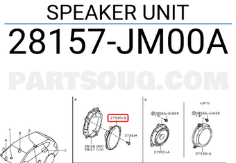 Nissan 28157JM00A SPEAKER UNIT