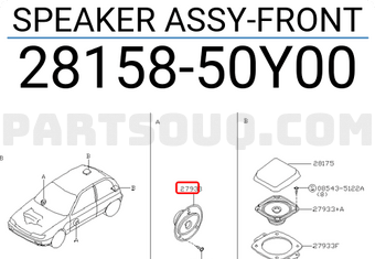Nissan 2815850Y00 SPEAKER ASSY-FRONT