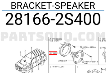 Nissan 281662S400 BRACKET-SPEAKER