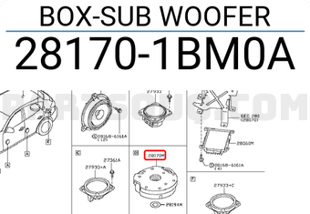 Nissan 281701BM0A BOX-SUB WOOFER