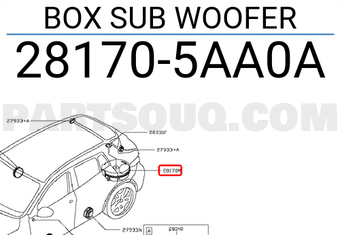 Nissan 281705AA0A BOX SUB WOOFER