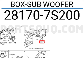 Nissan 281707S200 BOX-SUB WOOFER