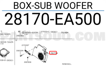 Nissan 28170EA500 BOX-SUB WOOFER