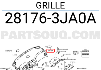 Nissan 281763JA0A GRILLE