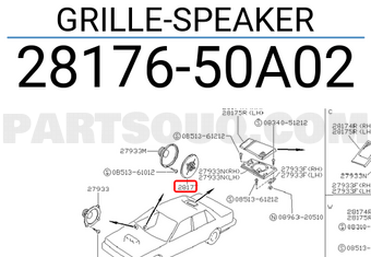Nissan 2817650A02 GRILLE-SPEAKER