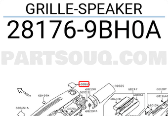 Nissan 281769BH0A GRILLE-SPEAKER