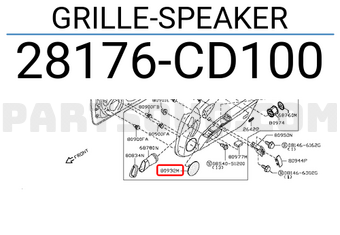 Nissan 28176CD100 GRILLE-SPEAKER