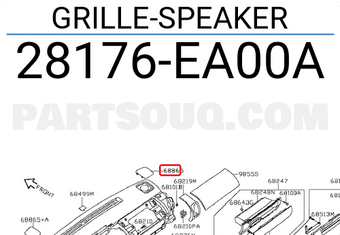Nissan 28176EA00A GRILLE-SPEAKER