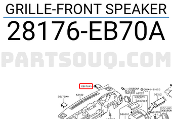 Nissan 28176EB70A GRILLE-FRONT SPEAKER