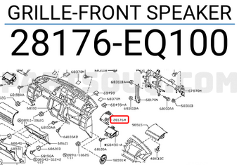 Nissan 28176EQ100 GRILLE-FRONT SPEAKER