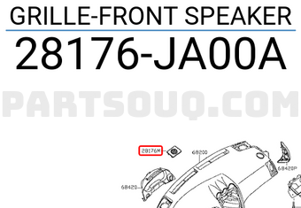 Nissan 28176JA00A GRILLE-FRONT SPEAKER
