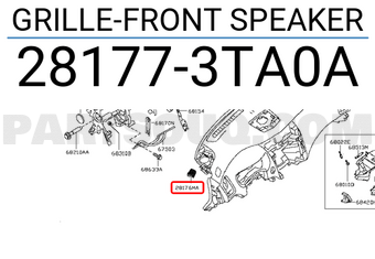 Nissan 281773TA0A GRILLE-FRONT SPEAKER