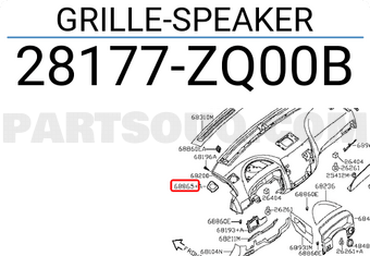 Nissan 28177ZQ00B GRILLE-SPEAKER