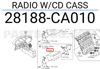 Nissan 28188CA010 RADIO W/CD CASS