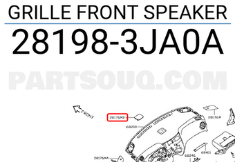 Nissan 281983JA0A GRILLE FRONT SPEAKER