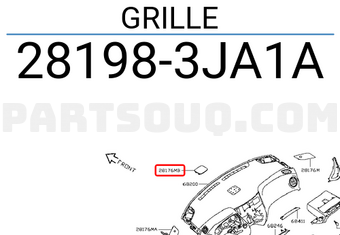 Nissan 281983JA1A GRILLE