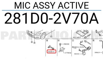Nissan 281D02V70A MIC ASSY ACTIVE