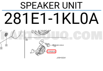 Nissan 281E11KL0A SPEAKER UNIT