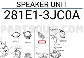 Nissan 281E13JC0A SPEAKER UNIT