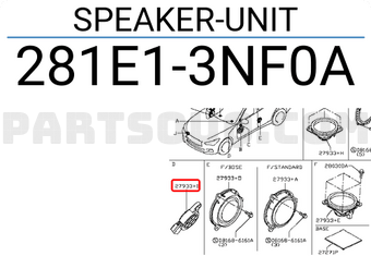 Nissan 281E13NF0A SPEAKER-UNIT