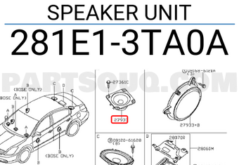 Nissan 281E13TA0A SPEAKER UNIT