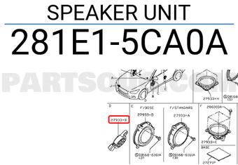 Nissan 281E15CA0A SPEAKER UNIT