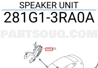 Nissan 281G13RA0A SPEAKER UNIT