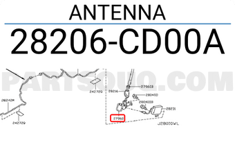 Nissan 28206CD00A ANTENNA
