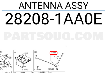 Nissan 282081AA0E ANTENNA ASSY