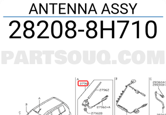 Nissan 282088H710 ANTENNA ASSY