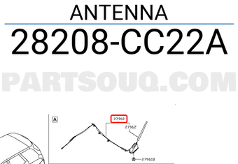 Nissan 28208CC22A ANTENNA