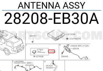 Nissan 28208EB30A ANTENNA ASSY