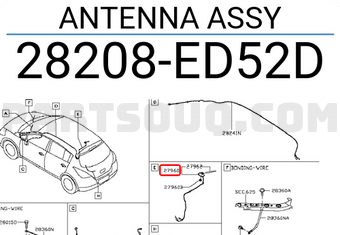 Nissan 28208ED52D ANTENNA ASSY