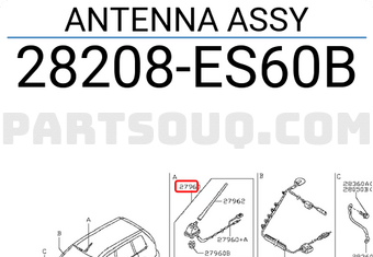 Nissan 28208ES60B ANTENNA ASSY