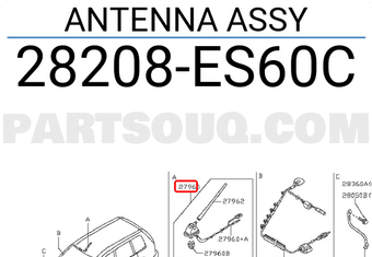 Nissan 28208ES60C ANTENNA ASSY