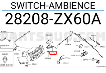 Nissan 28208ZX60A SWITCH-AMBIENCE